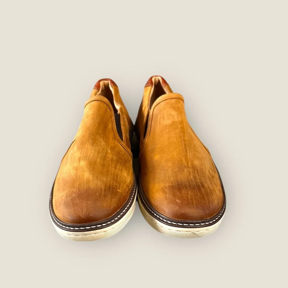 J&M Johnston Murphy Mens Slip On‎ Shoes Loafers Brown Size 9M Leather Comfort